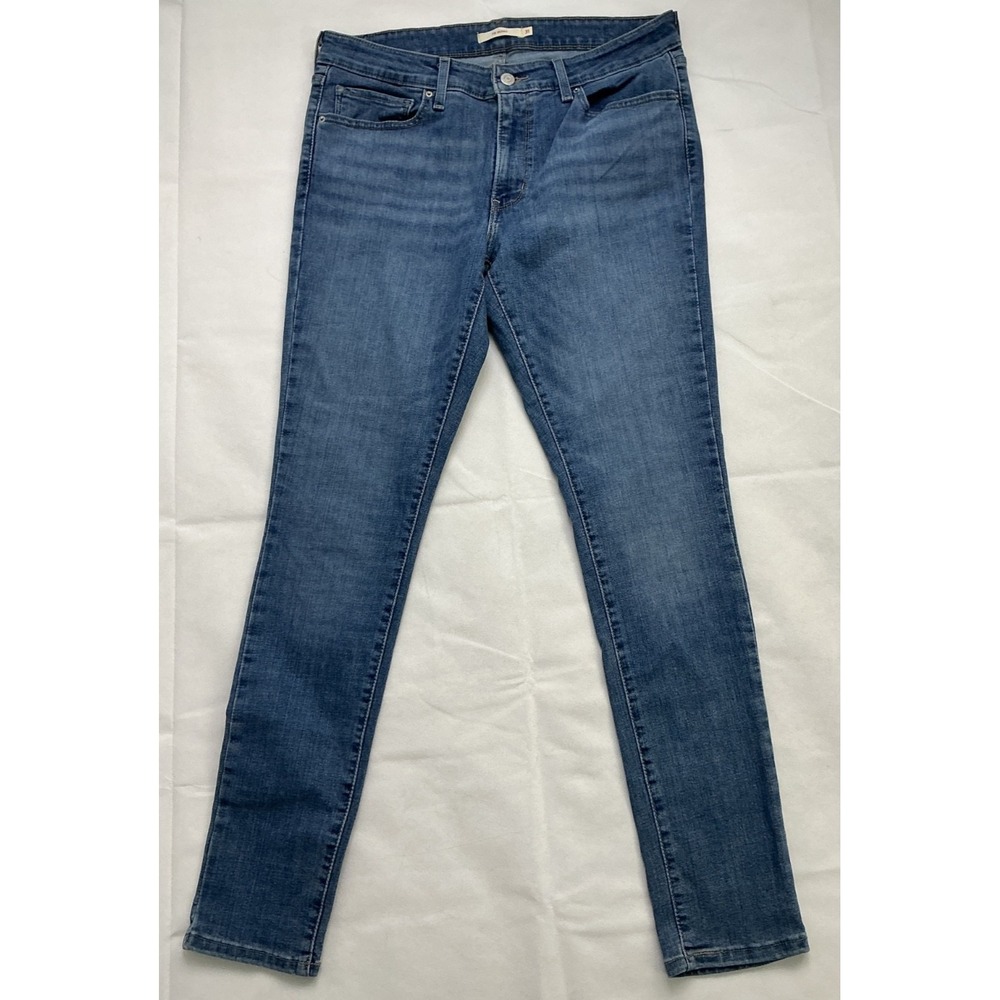 Levis 711 Jeans Womens 31x30 Skinny Fit Stretch Blue Medium Wash Denim